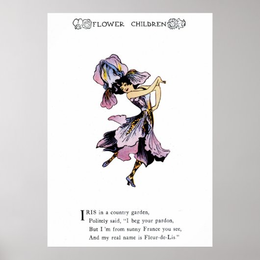 Iris - Fleur-de-Lis Poster (Voorkant)