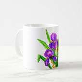 Iris Fleurs Café Mug Irises (Devant gauche)