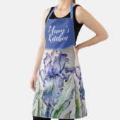 Iris Floral Shabby Chic Paarse Lavender Mum Apron Schort (Insitu)