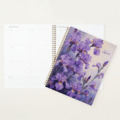 Iris Floral Spiral-Bound Planner Botanical Spring (Devant avec enveloppe)