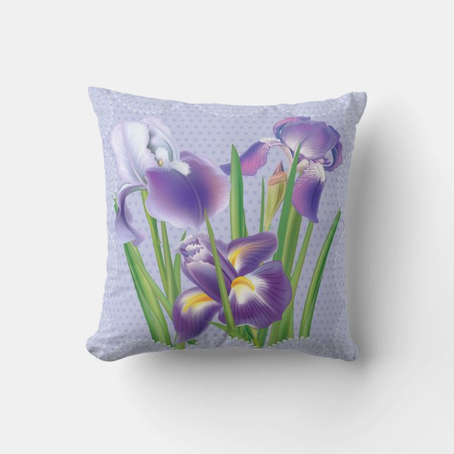 Iris florus kussen (Voorkant)