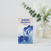 Iris Flower Art Vintage TR6466 Visitekaartje (Staand voorkant)