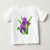 Iris Flower Baby T-Shirt Irises (Voorkant)