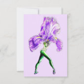 Iris Flower Ballet Dancer Carte Anniversaire (Dos)