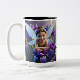 Iris Flower Fairy Tweekleurige Koffiemok
