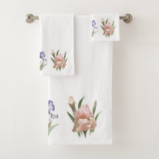 Iris Flower Garden Bad Handdoek