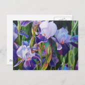 Iris Flower Garden Briefkaart (Voorkant / Achterkant)