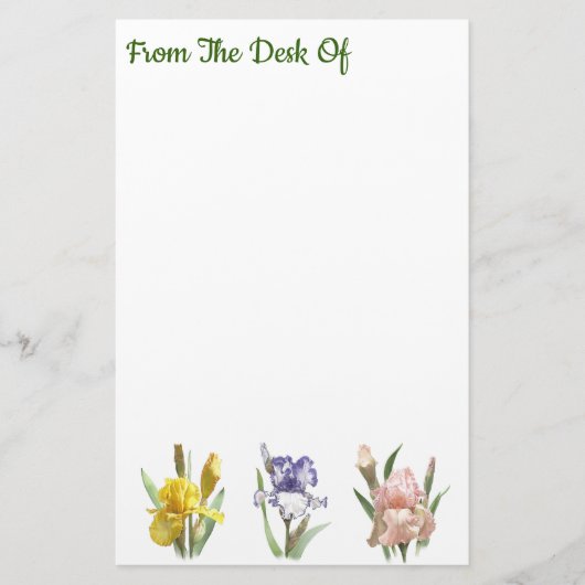 Iris Flower Garden Briefpapier (Voorkant)