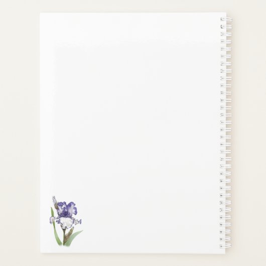 Iris Flower Garden Planner (Achterkant)