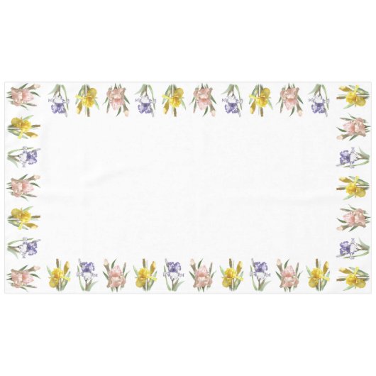 Iris Flower Garden Tafelkleed (Voorkant (Horizontaal))