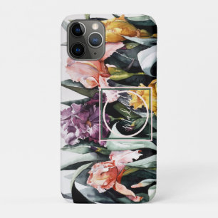 Iris Flower Garden Waterverf personaliseren iPhone 11 Pro Hoesje
