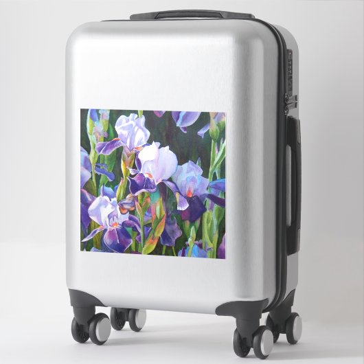 Iris Flower Garden Waterverf Vinyl Sticker (Koffer)