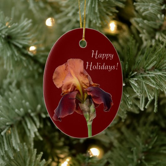 Iris Flower Keramisch Ornament (Boom)