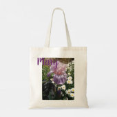 Iris Flower Paars floral Photo Canvas tas (Achterkant)
