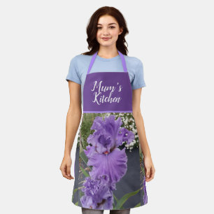 Iris Flower Paars Lavender Lila Apron Schort