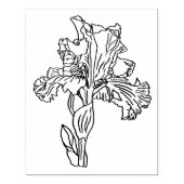 Iris Flower Rubberstempel (Afrduk)