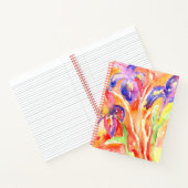 Iris Flower Waterverf schilderij Notitieboek (Binnen)