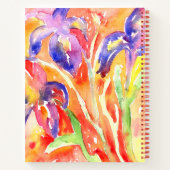 Iris Flower Waterverf schilderij Notitieboek (Achterkant)