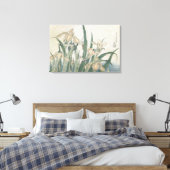 Iris Flowers and Grasshopper, c.1830-31 Canvas Afdruk (Insitu (Slaapkamer))