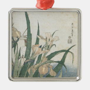 Iris Flowers and Grasshopper, c.1830-31 Metalen Ornament