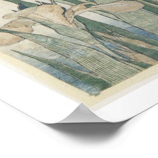 Iris Flowers and Grasshopper, c.1830-31 Poster (Hoek)