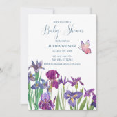Iris Flowers Baby shower Kaart (Voorkant)