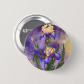Iris Flowers Button (Voorkant /achterkant)