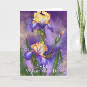 Iris Flowers Carte Saint Valentin (Devant)