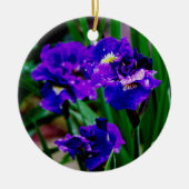 Iris Flowers Ceramic Ornament (Voorkant)