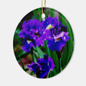 Iris Flowers Ceramic Ornament (Links)