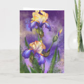 Iris Flowers Happy Jubileum Kaart (Achterkant)