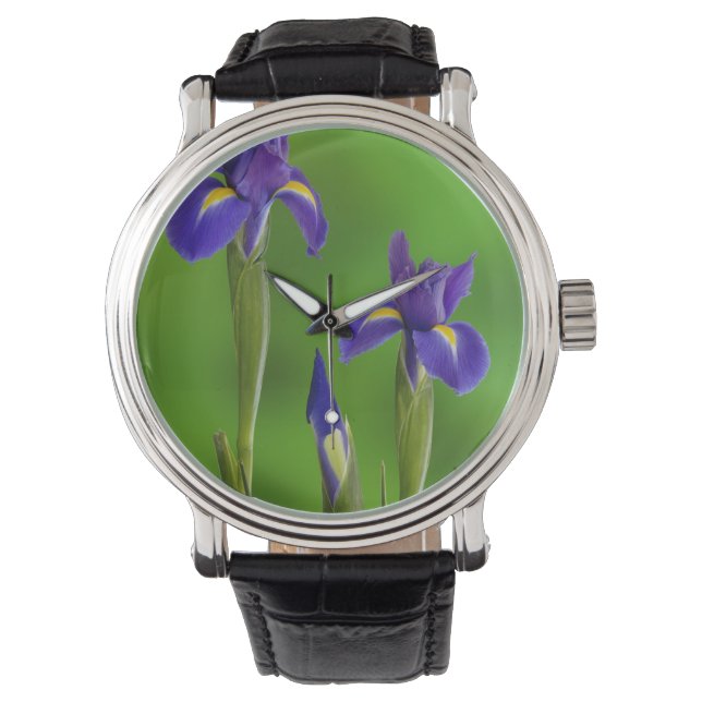 Iris Flowers Horloge (Voorkant)