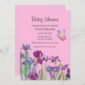 Iris Flowers Meisje Baby shower Kaart (Voorkant / Achterkant)