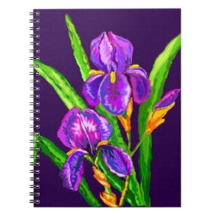 Iris Flowers Notitieboek - Aangepaste kleuren - Te