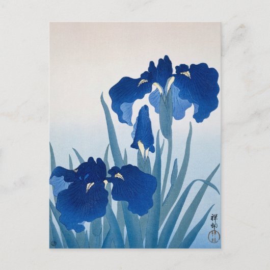 Iris Flowers Painting by Ohara Koson Briefkaart (Voorkant)