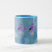 Iris (Fractuelle Bleue) ~ Mug de café Floral (Centre)