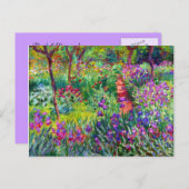 Iris Garden Impressionisme Bridal Briefkaart (Voorkant / Achterkant)