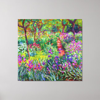 Iris Garden op Giverny Canvas Afdruk