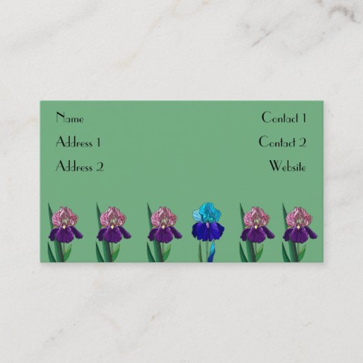 Iris Garden Profile Card Visitekaartje (Voorkant)