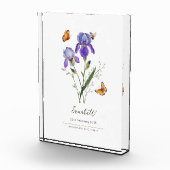 Iris Geboortemaand Bloem Fotoblokken (Rechts)