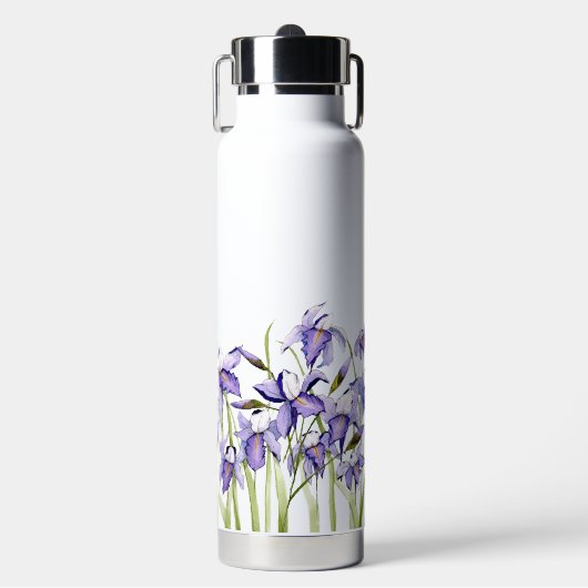 Iris geïsoleerde waterfles (Voorkant)