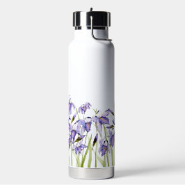 Iris geïsoleerde waterfles