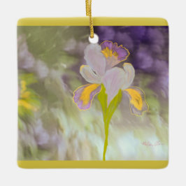 Iris hangende schat (Pear Green) Keramisch Ornament