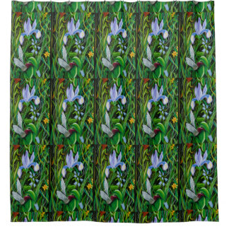 Iris Hummingbird Shower Curtain Douchegordijn