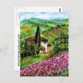 IRIS IN TUSCANY LANDSCAPE BRIEFKAART (Voorkant / Achterkant)