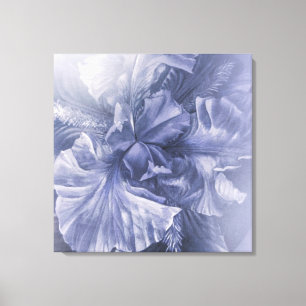 Iris innerlijke schoonheidsdag zilverkleurige tint canvas afdruk