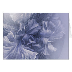 Iris intérieur beauté argent couleur carte d'art f