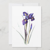 Iris Invitations pour Mariage Mariage de fleurs (Dos)