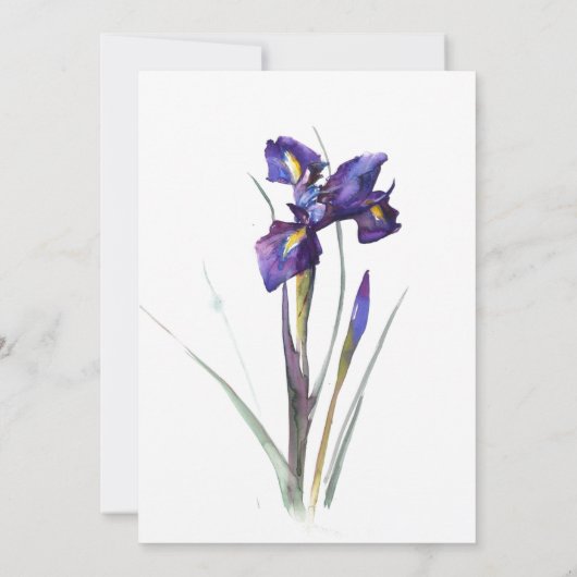 Iris Invitations pour Mariage Mariage de fleurs (Dos)