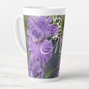 Iris Irises Paarse Vloerbloem moeder Latte Mok